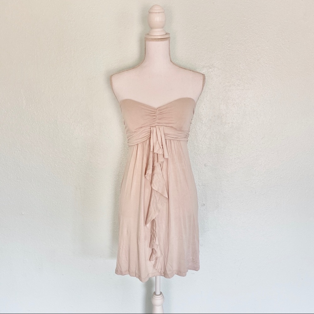 Lush Nude Cream Strapless Dress sz M